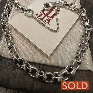 SOLD SOLD 8" James Avery Sterling Silver 925 Retired Thick Rolo Cable Bracelet.